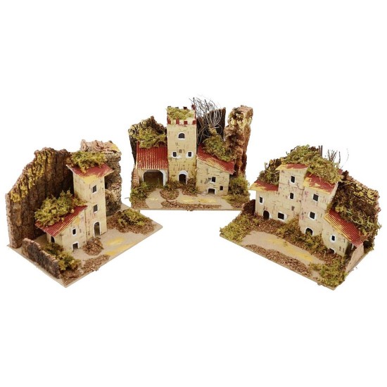 Sep 3 houses presepe cm 15x10x10 h