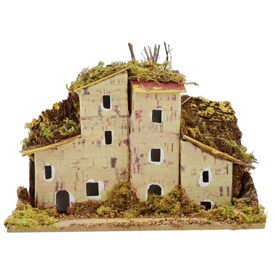 Conjunto de 3 casas para pesebre de 15x10x10 cm de altura Mundo Pesebres