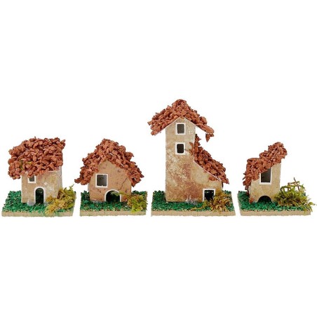 Conjunto de 4 casitas para belén Mondo Presepi