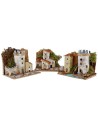 Conjunto de casitas de 3 piezas para belén de 15,5x10x12,5 cm