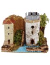 Conjunto de casitas de 3 piezas para belén de 15,5x10x12,5 cm