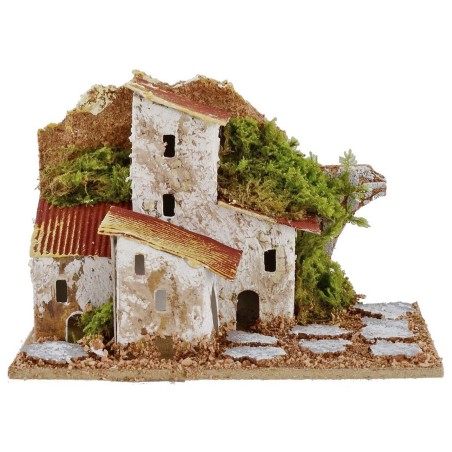 Conjunto de casitas de 3 piezas para belén de 15,5x10x12,5 cm