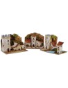 Conjunto de casitas de 3 piezas para belén de 15,5x10x12,5 cm