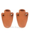 Set of 2 nativity scene amphorae 3.5 cm h. 