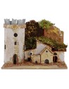 Conjunto de casitas de 3 piezas para belén de 15,5x10x12,5 cm