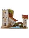Conjunto de casitas de 3 piezas para belén de 15,5x10x12,5 cm