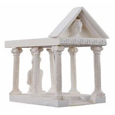 Roman temple in plaster 7.5x13.5x12.5 cm h