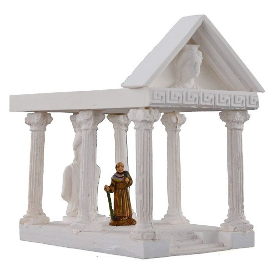 Tempio Romano in gesso cm 7,5x13,5x12,5 h Mondo Presepi