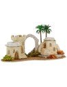 Pueblo palestino con arco y palmeras de 36x21x20 cm h para