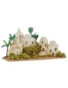 Pueblo palestino con vegetación y palmeras cm 21x13,3x10,5 h
