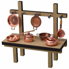 Bancarella del ramaio cm 12,5X5,5X12,5 per Presepe Mondo Presepi 2