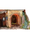 Illuminated village with depth effect mirror cm 50x39.5x53 h