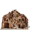 Nativity scene with mill, waterfall, fire and functioning lights cm