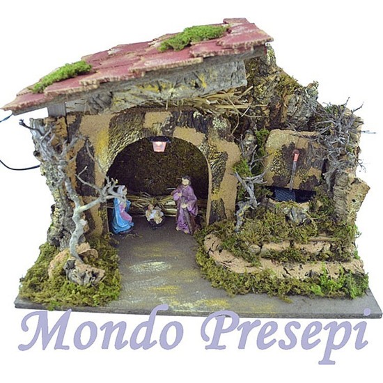 Belén completo con natividad y fuente y luces funcionando