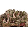 Full presepe with statues Landi 8 cm Fontana and lights cm