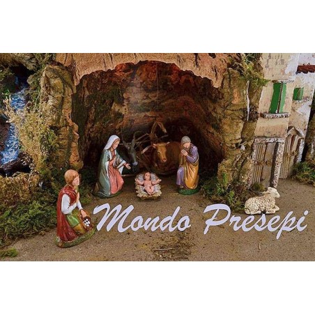 Crib complete with statues Landi waterfall and lights cm