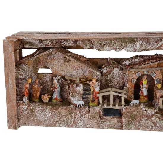 Presepe completo di statue Landi Moranduzzo con capanna e