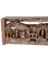 Pesebre completo de estatuas Landi Moranduzzo con cabaña y