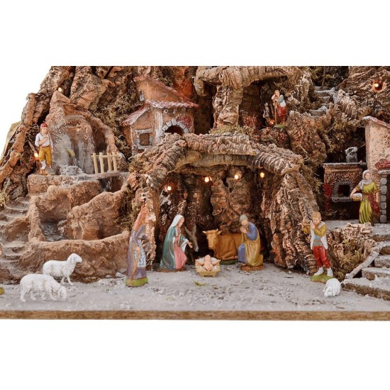 Belén completo con estatuas Landi cm 65x45x53 h con fuente
