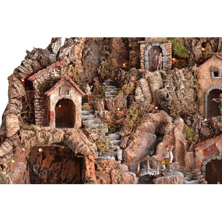 Full presepe of statues Landi cm 80x45x66 h. with mill