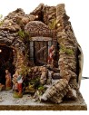 Nativity scene complete with statues and lights cm 25x20x25 h.