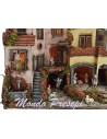 Presepe completo di statue luci e fontana cm 60x40x54 h