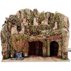 Presepe con Fontana and lights cm 45x30x38 h. 2