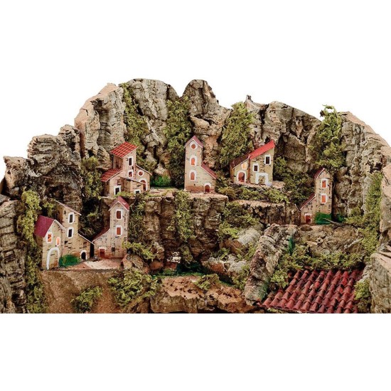 Nativity scene with fountain and lights cm 45x30x38 h.
