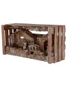 Nativity scene with hut and shop cm 36x11x18 h