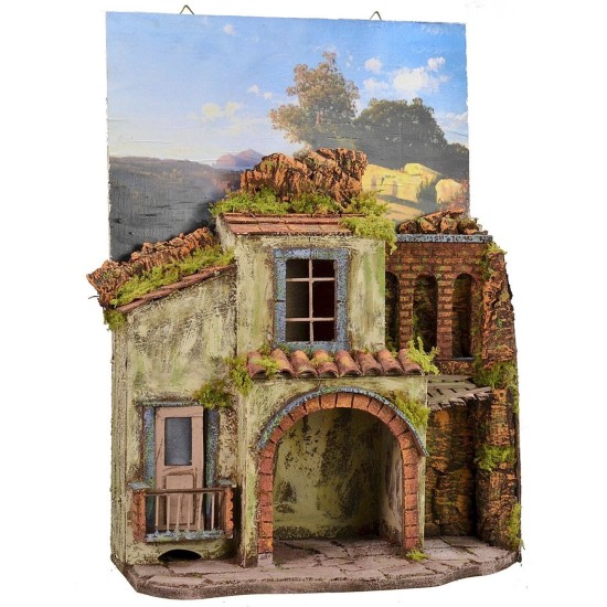 Nativity scene with hanging frame cm 39.5x19x55 h