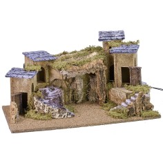 Presepe illuminato cm 57x34x31,5 h altezza, presepe 2