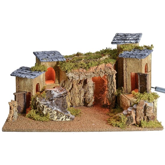 Pesebre iluminado cm 57x34x31,5 h