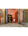 Pesebre iluminado completo de estatuas Landi Moranduzzo con