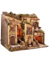 Pesebre iluminado con fuente funcional cm 60,5x40,5x50 h