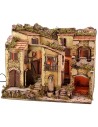Illuminated nativity scene with working fountain cm 60.5x40.5x50 h