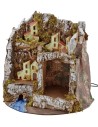 Pesebre iluminado con cueva cm 27x17x26 h