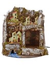 Pesebre iluminado con cueva cm 27x17x26 h