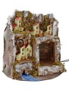 Illuminated nativity scene with cave cm 27x17x26 h