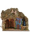 Pesebre iluminado con molino de agua funcionando de 45x30x41 cm