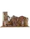 Presepe illuminated with landscape and fountain functioning cm