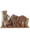 Presepe illuminated with landscape and fountain functioning cm