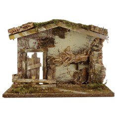Cabaña de 33x18,5x23,5 cm de altura para Natividad de 10-12 cm