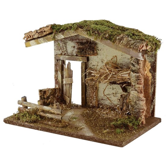 Cabaña de 33x18,5x23,5 cm de altura para Natividad de 10-12 cm