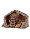 Cabaña completa con Natividad Landi 10 cm y escala cm 29x15x19 h