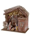 Complete Nativity Landi Hut 10 cm with arches cm 24x14.5x23.5 h