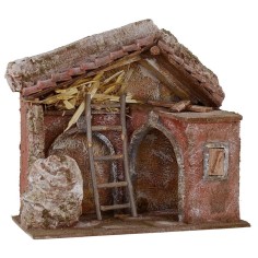 Cabaña con arcos de 24x14,5x23,5 cm de altura para Natividad de