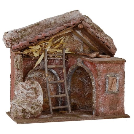 Cabaña con arcos de 24x14,5x23,5 cm de altura para Natividad de