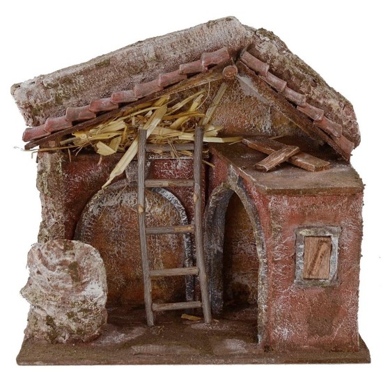 Capanna con archi cm 24x14,5x23,5 h per Natività da 10 cm Mondo