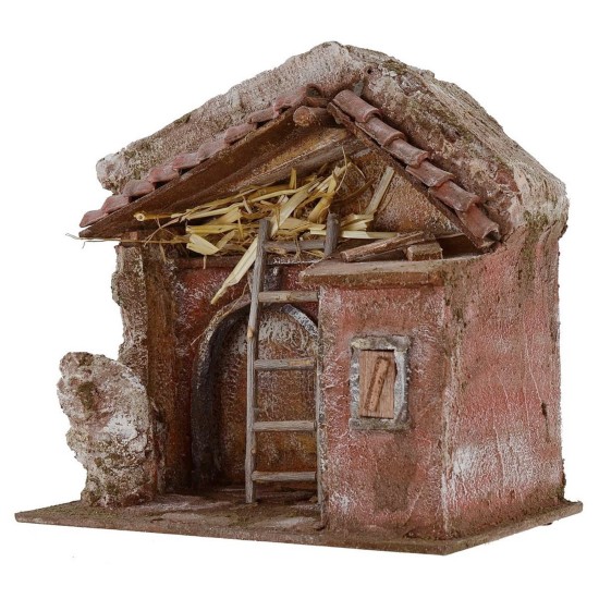 Capanna con archi cm 24x14,5x23,5 h per Natività da 10 cm Mondo