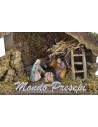 Cabaña con natividad Landi de 10 cm, 33x18x23 cm Mondo Presepi